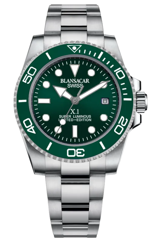 02-M0060-41SS-SUPER X1 (GREEN DIAL & BEZEL)