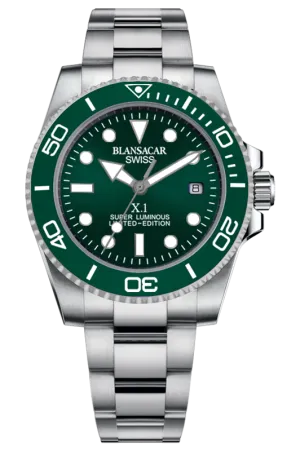 02-M0060-41SS-SUPER X1 (GREEN DIAL & BEZEL)