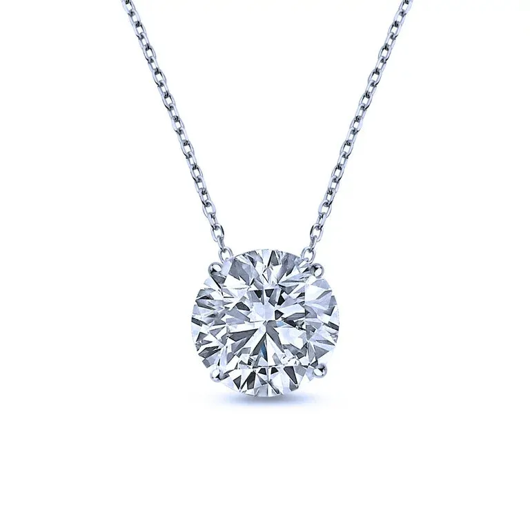 18K Rose Gold 1-Karat Solitaire Pendant Necklace