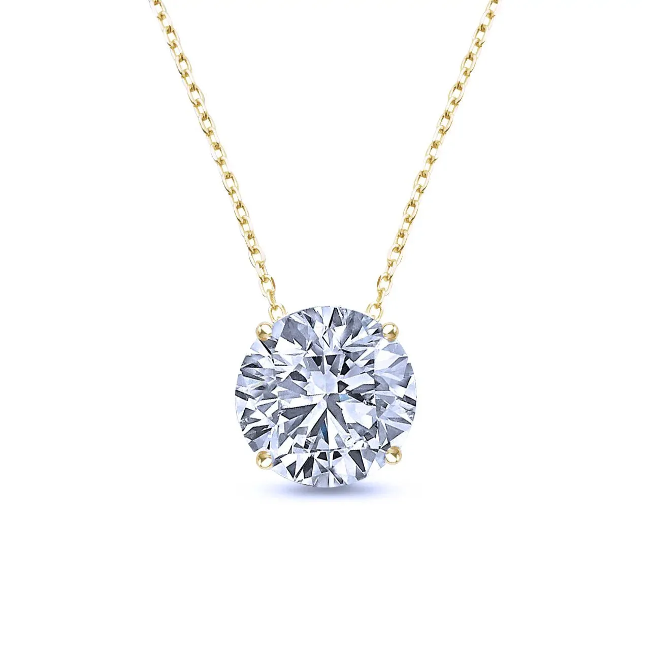 18K Rose Gold 1-Karat Solitaire Pendant Necklace