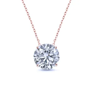 18K Rose Gold 1-Karat Solitaire Pendant Necklace