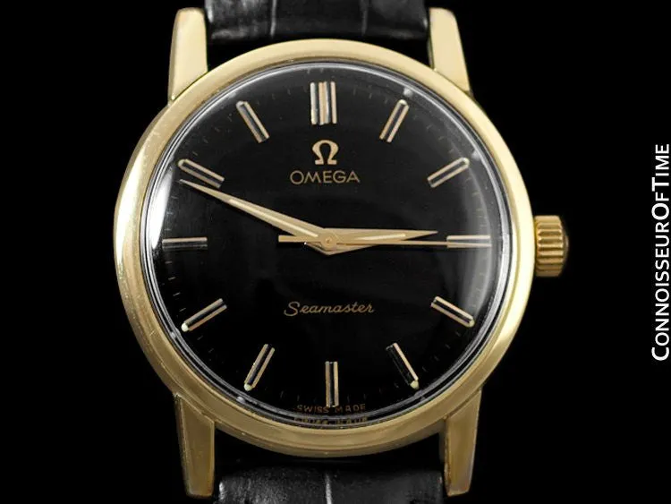 1961 Omega Seamaster Vintage Mens Handwound Watch - 18K Gold Plated & Stainless Steel