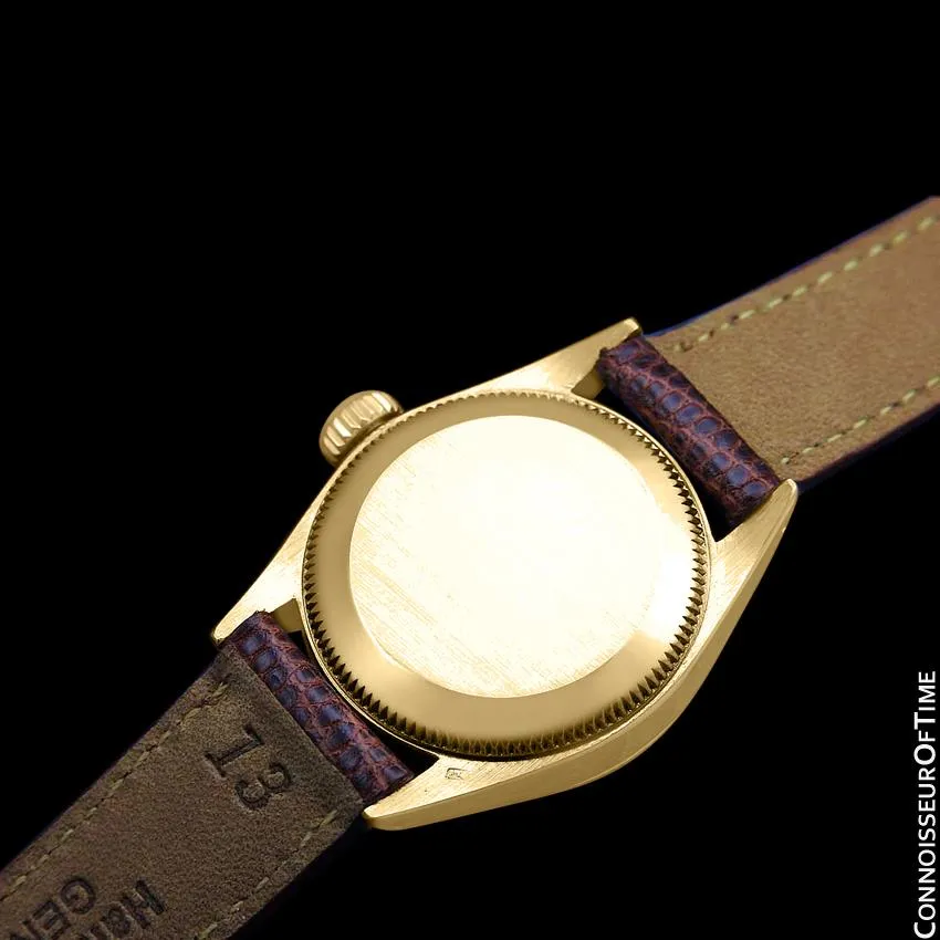 1963 Rolex Datejust (President) Ladies Vintage Watch with Champagne Dial - 18K Gold