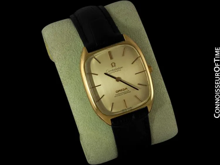 1974 Omega Constellation Chronometer Vintage Mens Watch - 18K Gold Plated and Stainless Steel