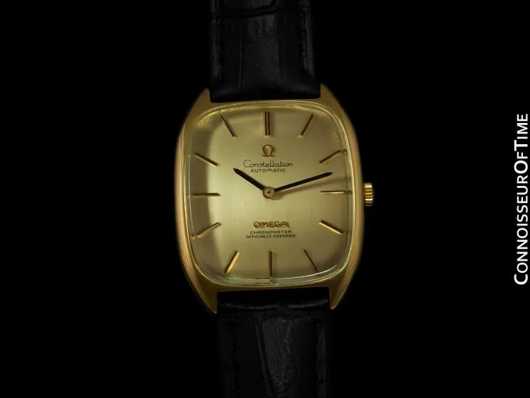 1974 Omega Constellation Chronometer Vintage Mens Watch - 18K Gold Plated and Stainless Steel