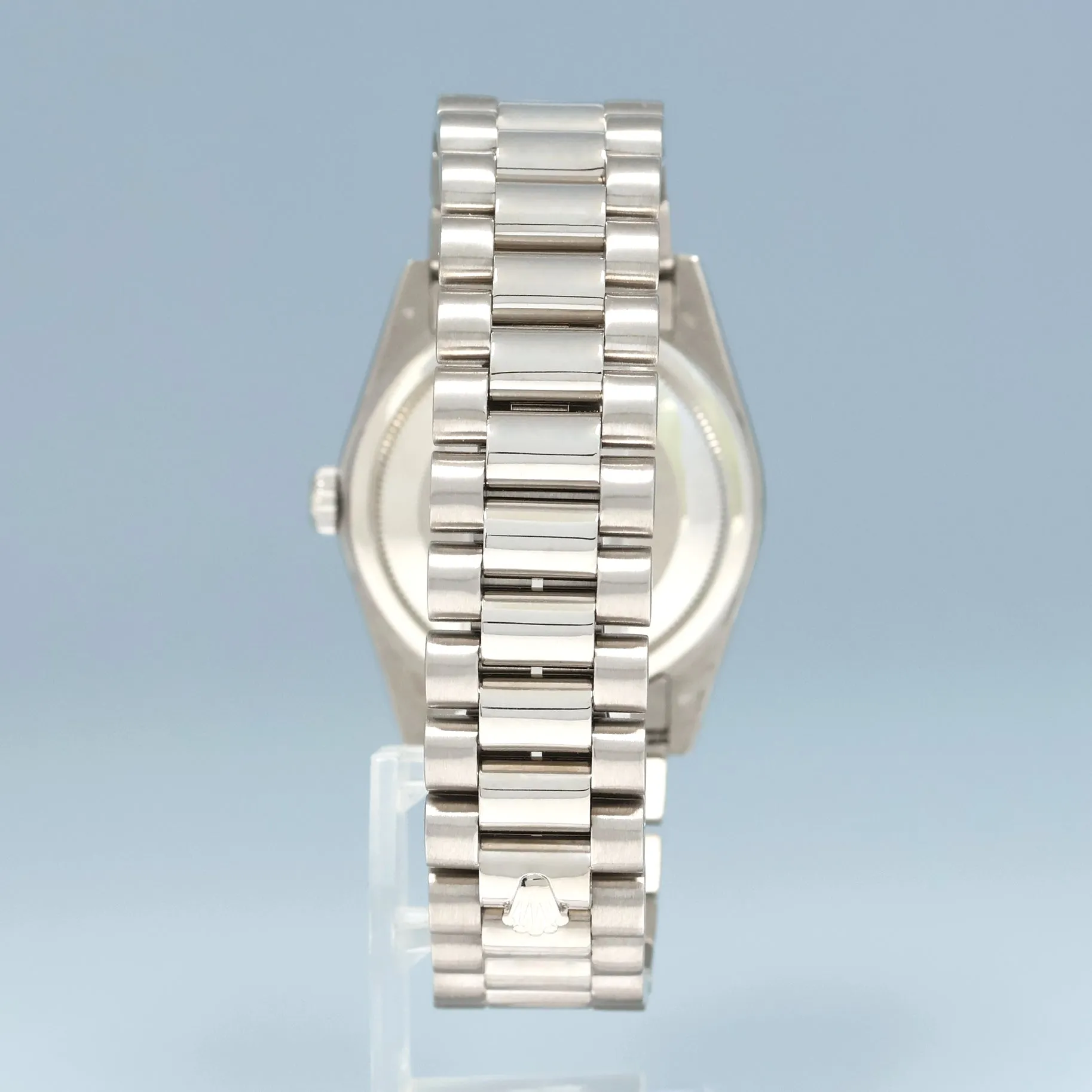 2001 MINT Rolex President Day Date 36mm Silver Diamond 118239 White Gold Watch Box