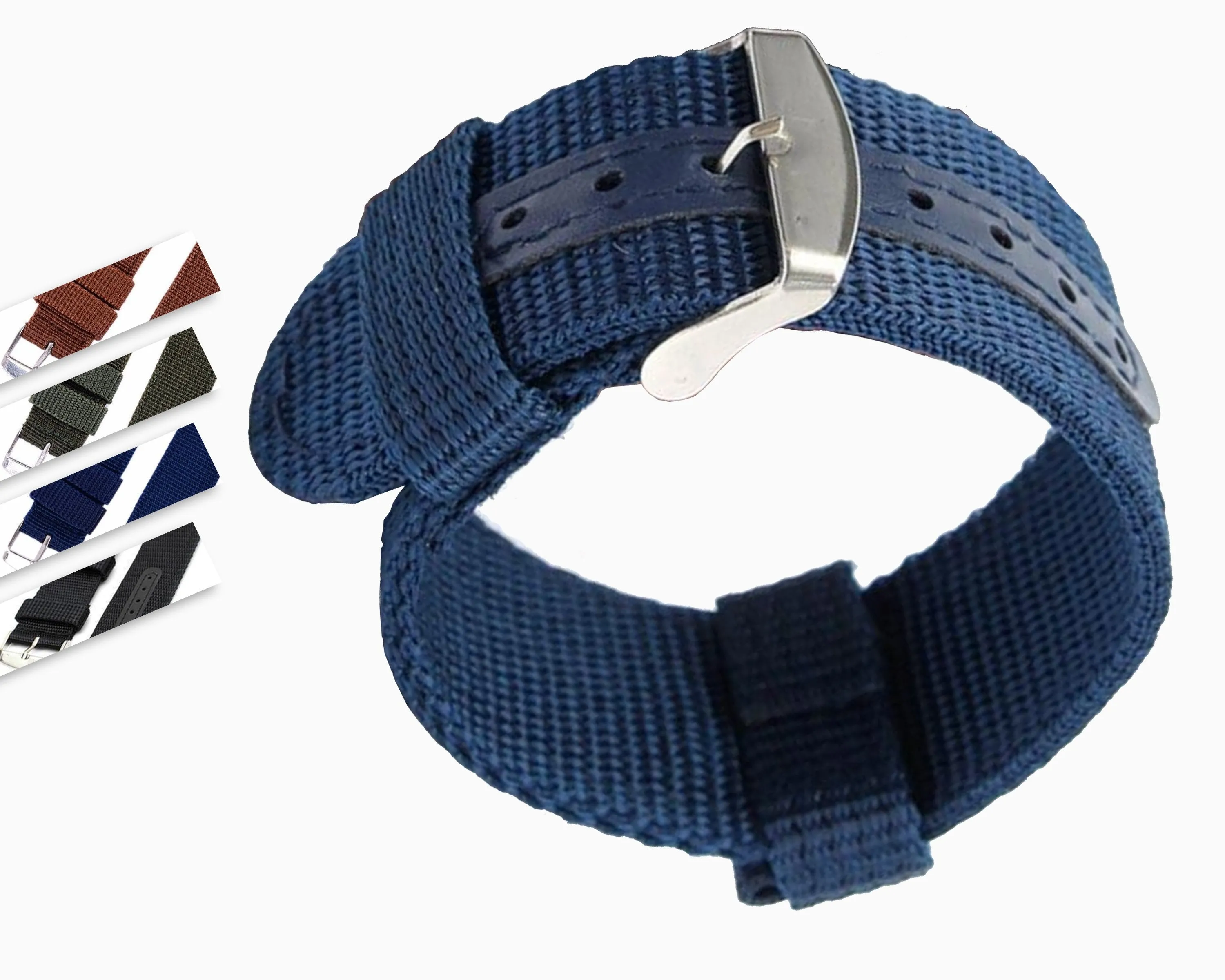 2020 Watch Band Military Army Nylon Fabric Canva Wrist Watch Band Strap 18/20/22/24mm 4Color women's watches Accessories*|Watchbands|Unisex