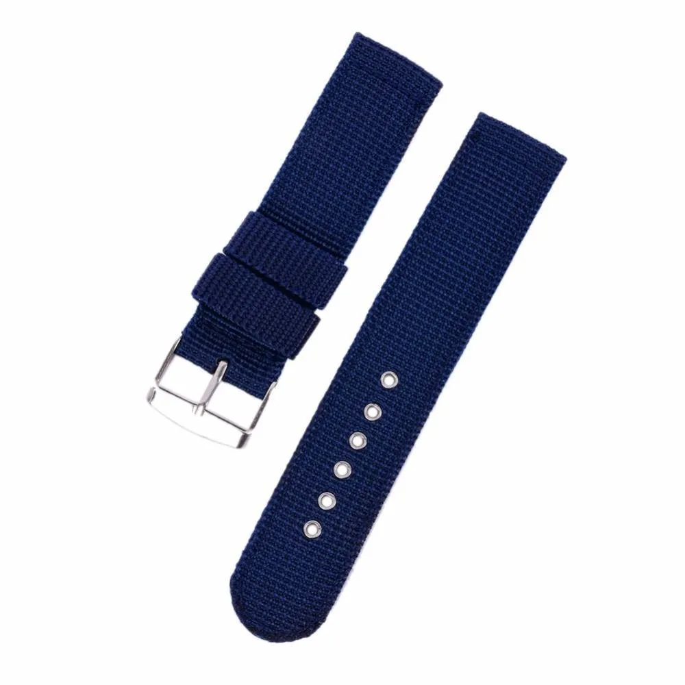 2020 Watch Band Military Army Nylon Fabric Canva Wrist Watch Band Strap 18/20/22/24mm 4Color women's watches Accessories*|Watchbands|Unisex