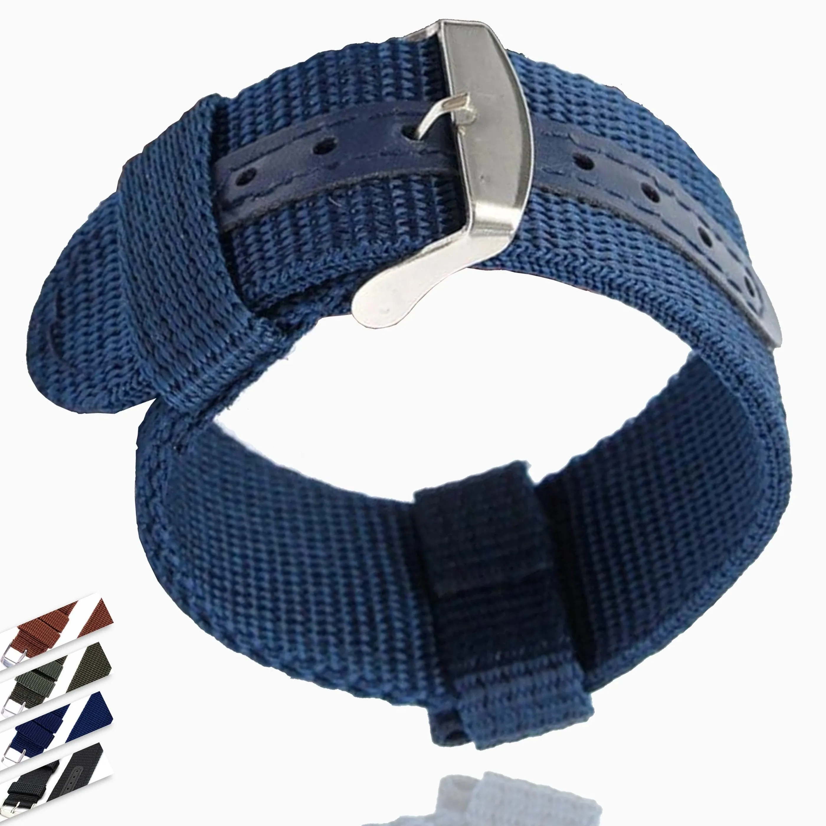 2020 Watch Band Military Army Nylon Fabric Canva Wrist Watch Band Strap 18/20/22/24mm 4Color women's watches Accessories*|Watchbands|Unisex