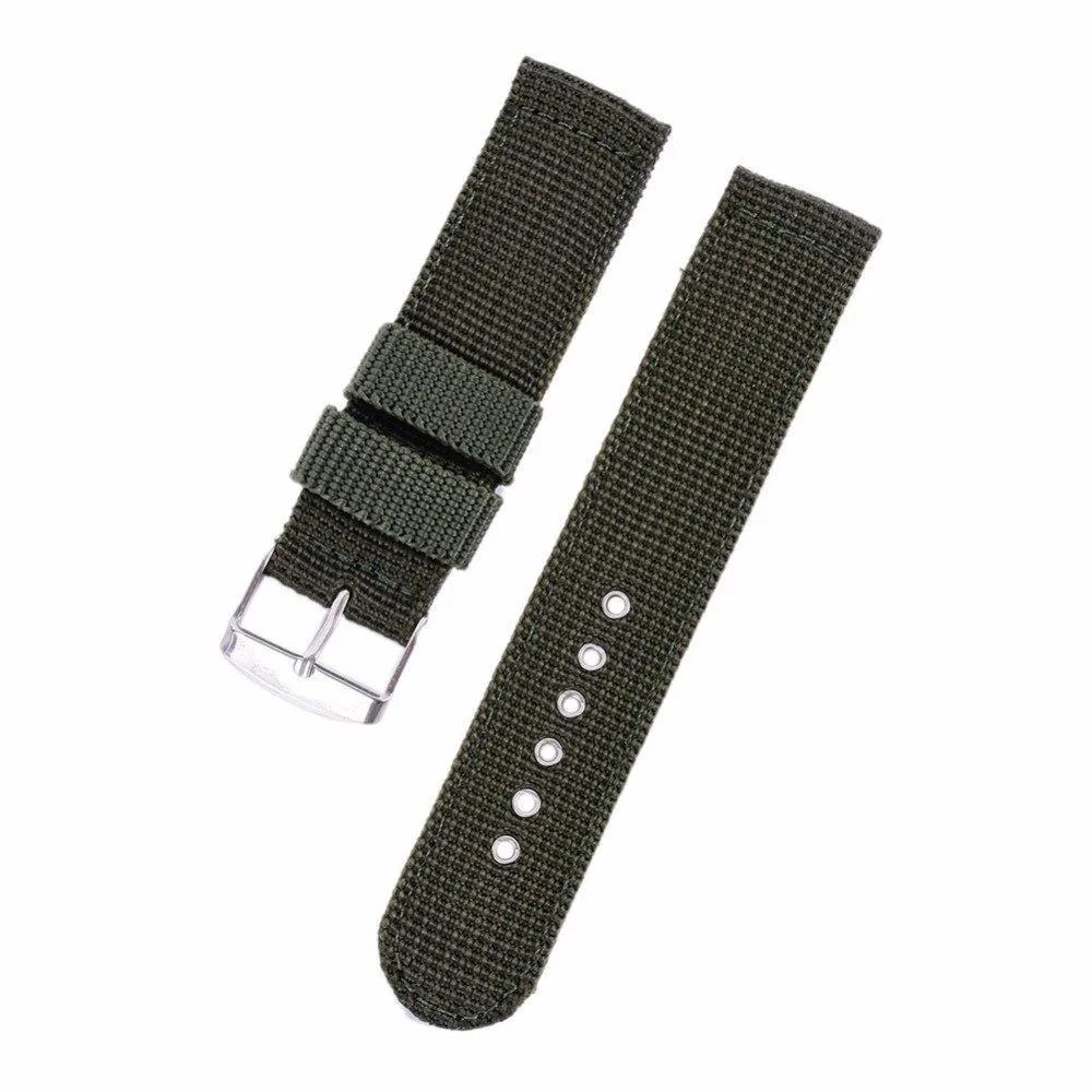 2020 Watch Band Military Army Nylon Fabric Canva Wrist Watch Band Strap 18/20/22/24mm 4Color women's watches Accessories*|Watchbands|Unisex