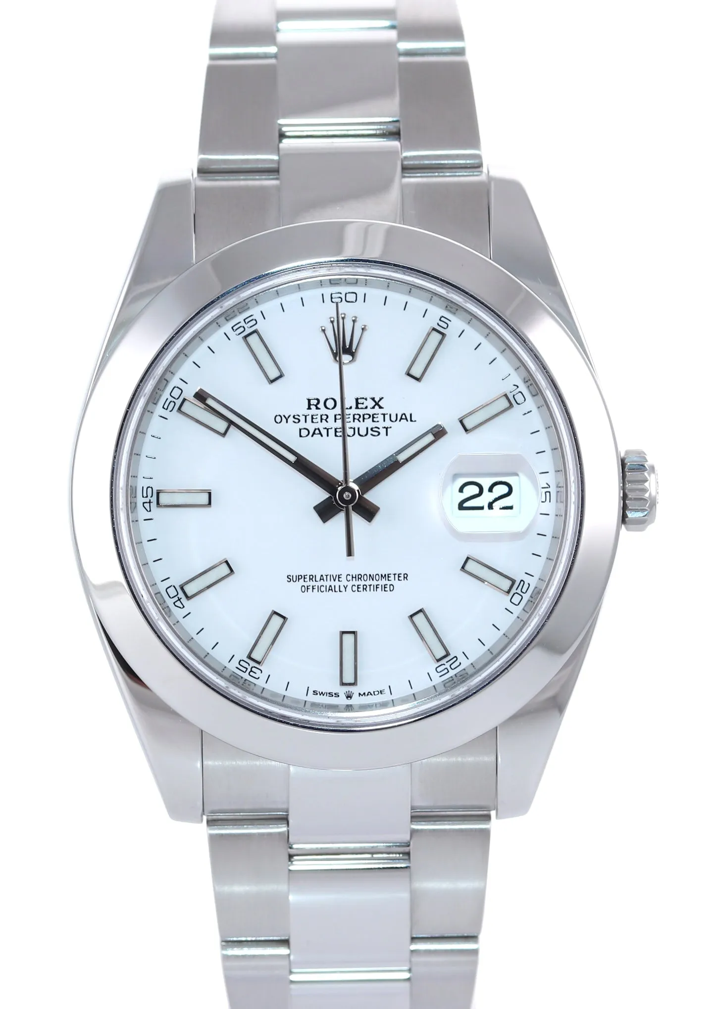 2021 NEW PAPERS Rolex DateJust 41 Steel 126300 White 41mm Watch Box