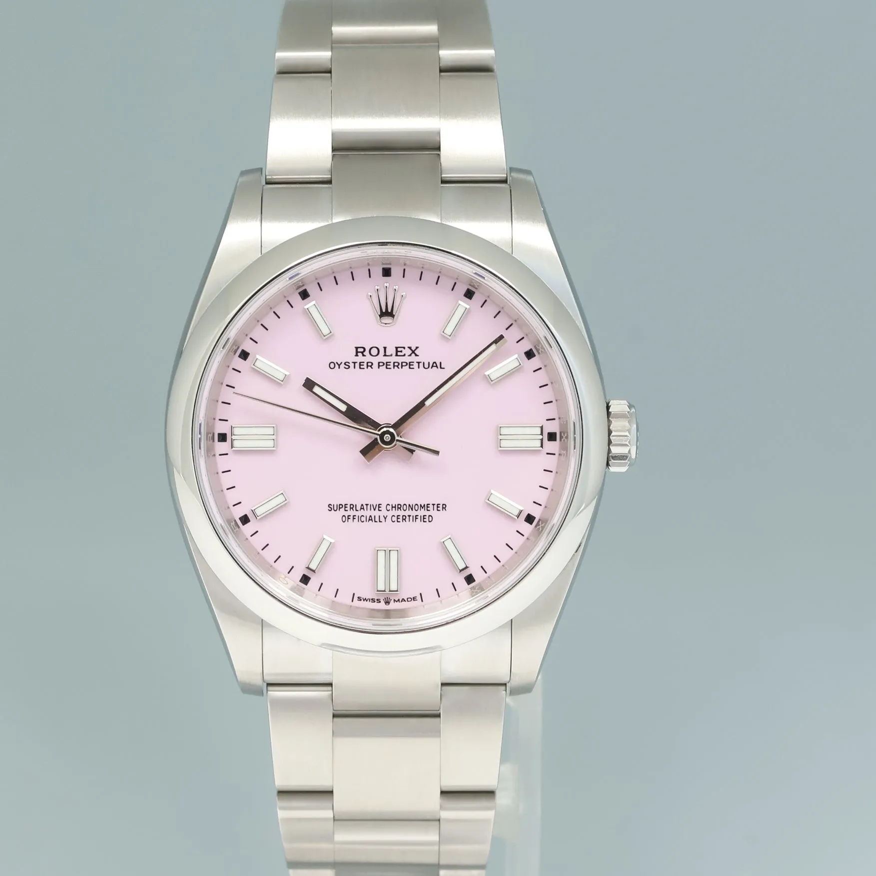 2021 NEW PAPERS Rolex Oyster 126000 Perpetual 36mm Pink Candy Watch Box