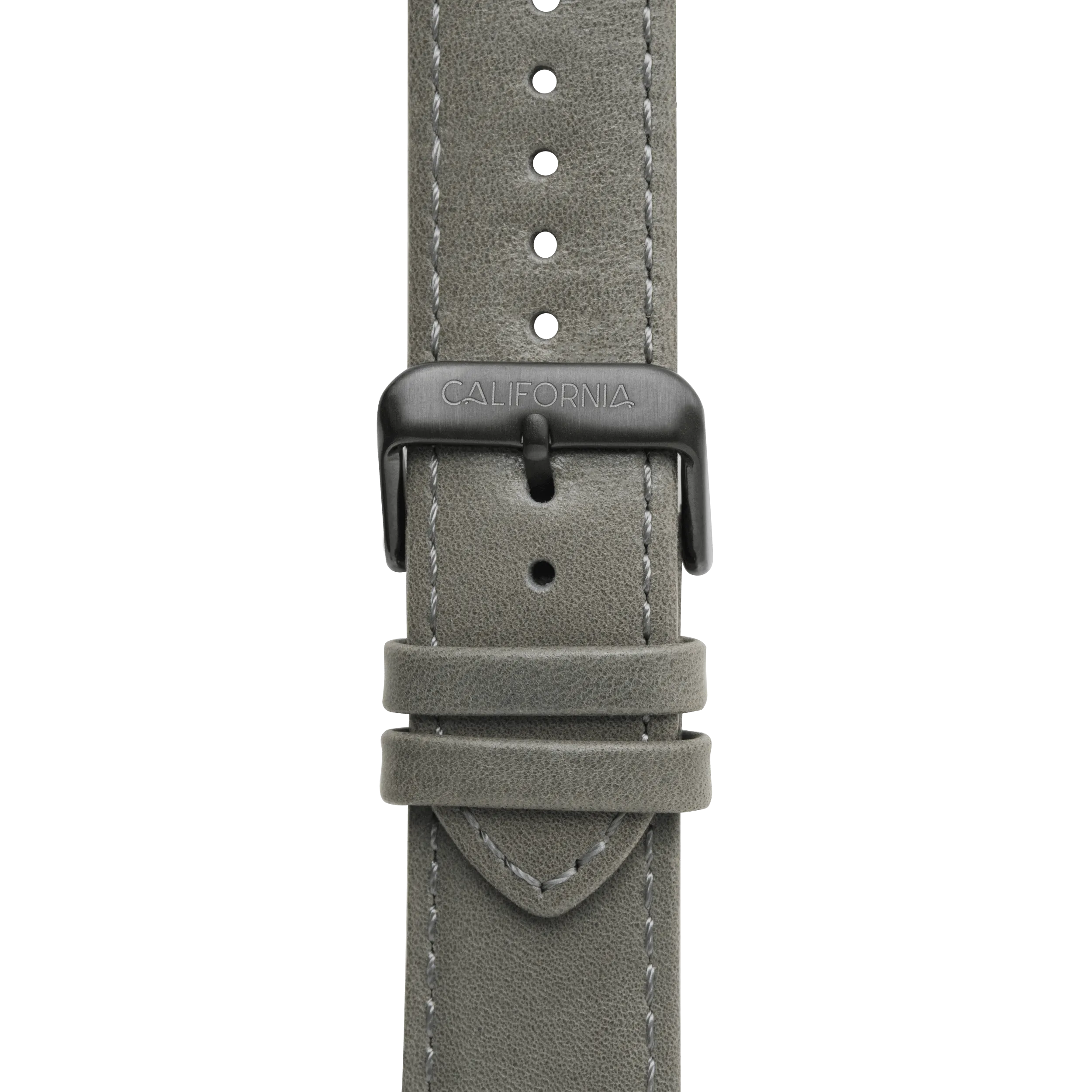 22mm Leather Gray Gunmetal