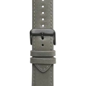 22mm Leather Gray Gunmetal