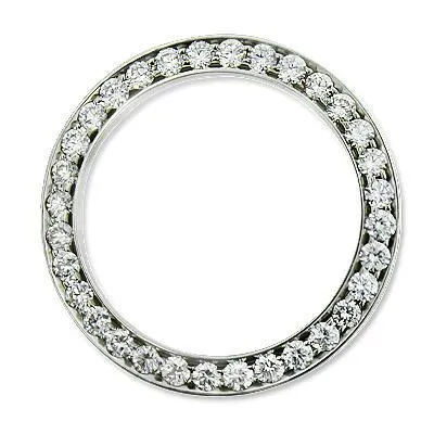 2.75 Ct Custom Mined Diamond Bezel To Fit Rolex Date All Watch Models