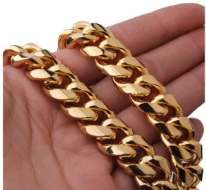 8 MM GOLD CUBAN CHAIN