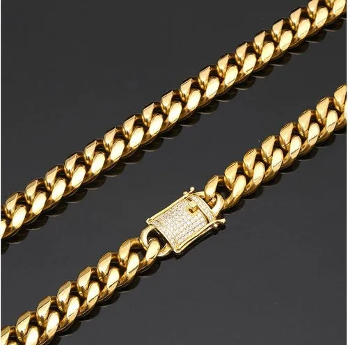 8 MM GOLD CUBAN CHAIN
