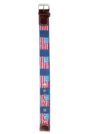 American Flag Needlepoint Watch Strap