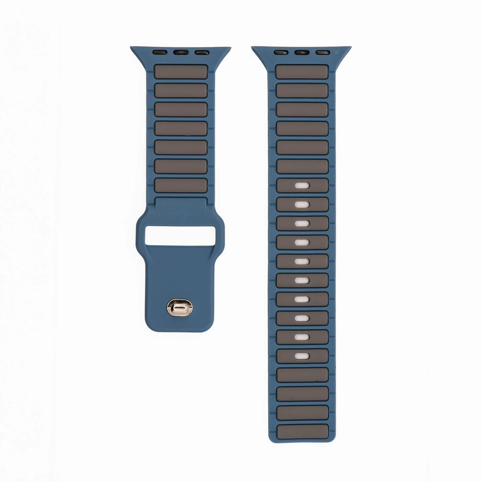 Apple Band - Silicone Ripple - Slate & Gray