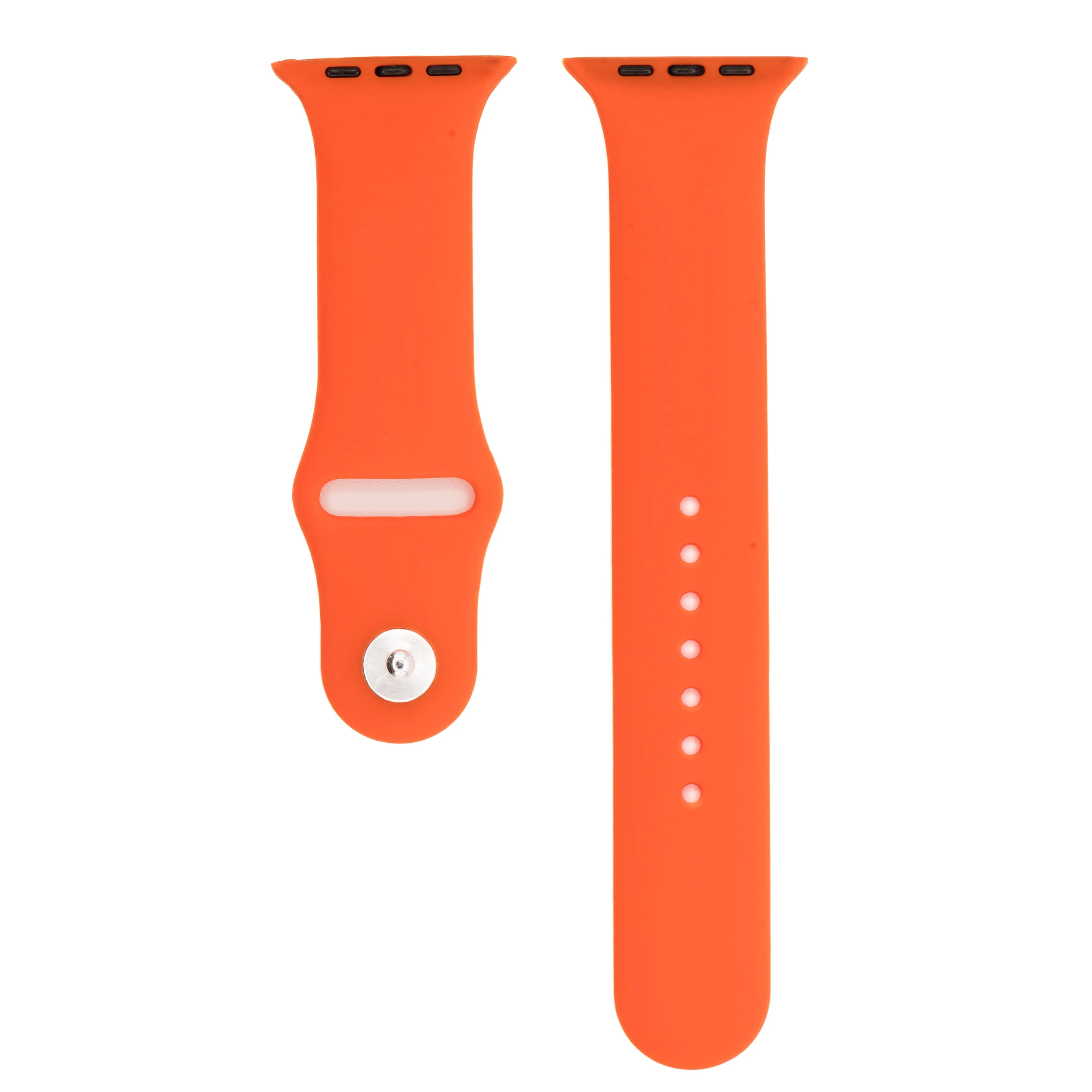 Apple Band Silicone Solid - Tangelo Orange