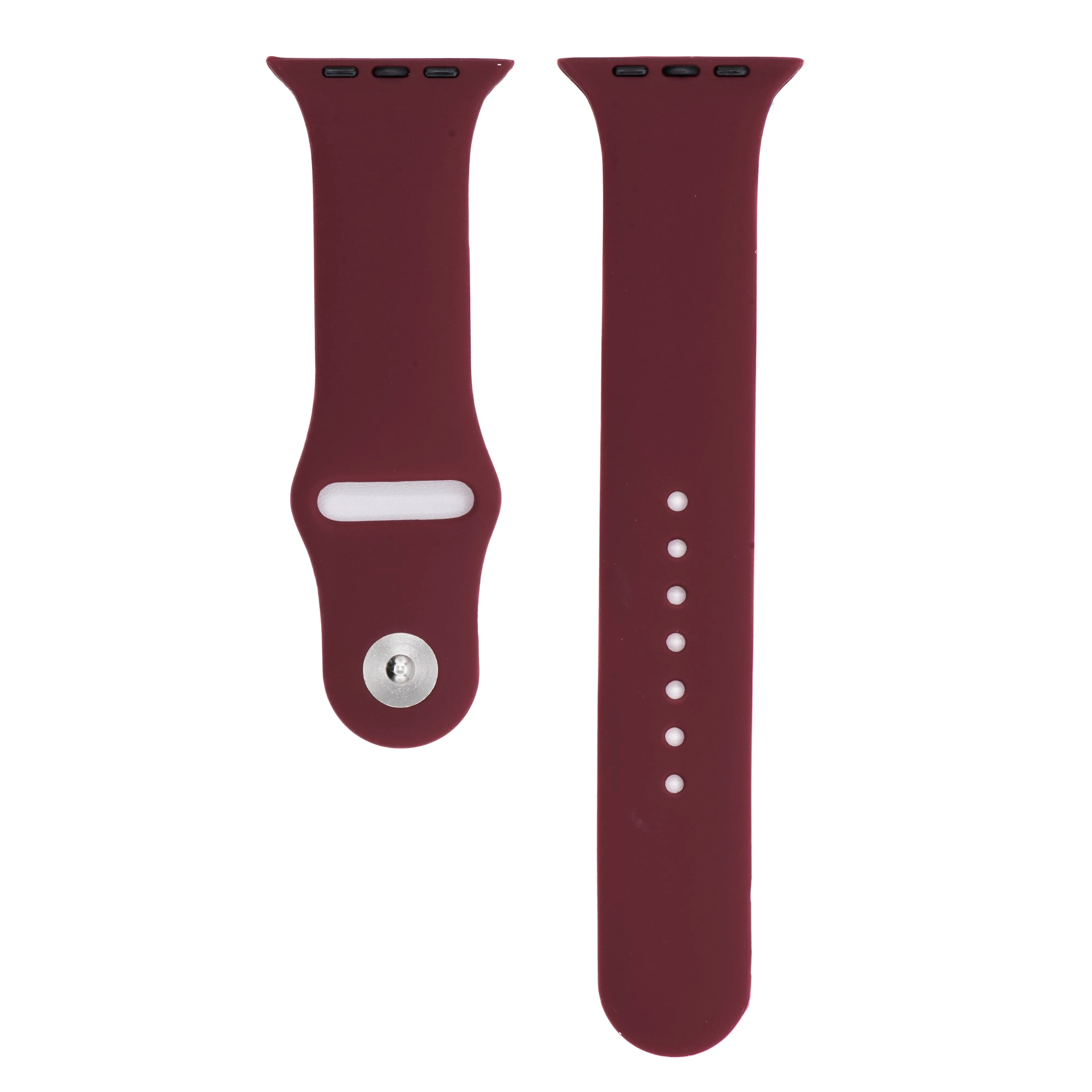 Apple Band Silicone Solid - Wine Red