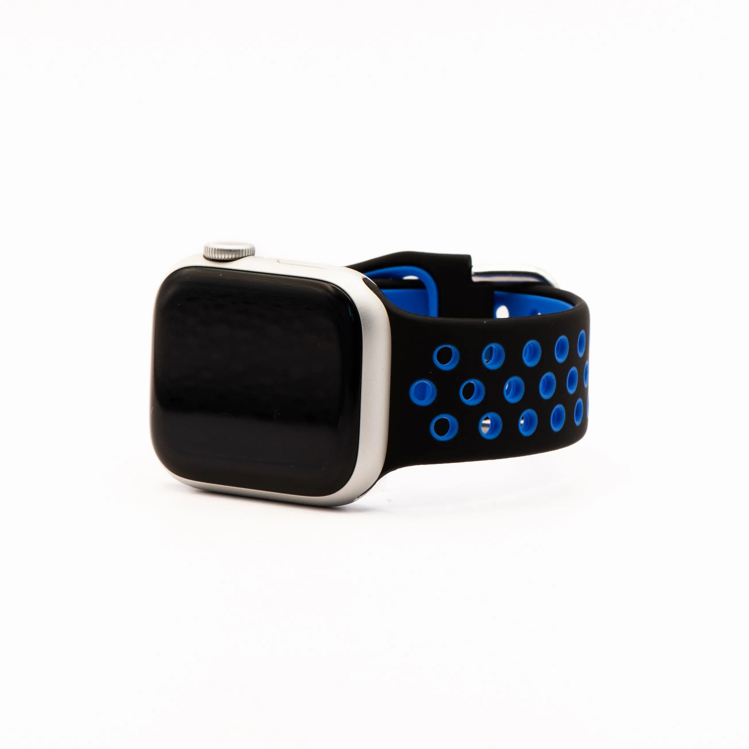 Apple Band - Silicone Sport Buckle - Black & Blue