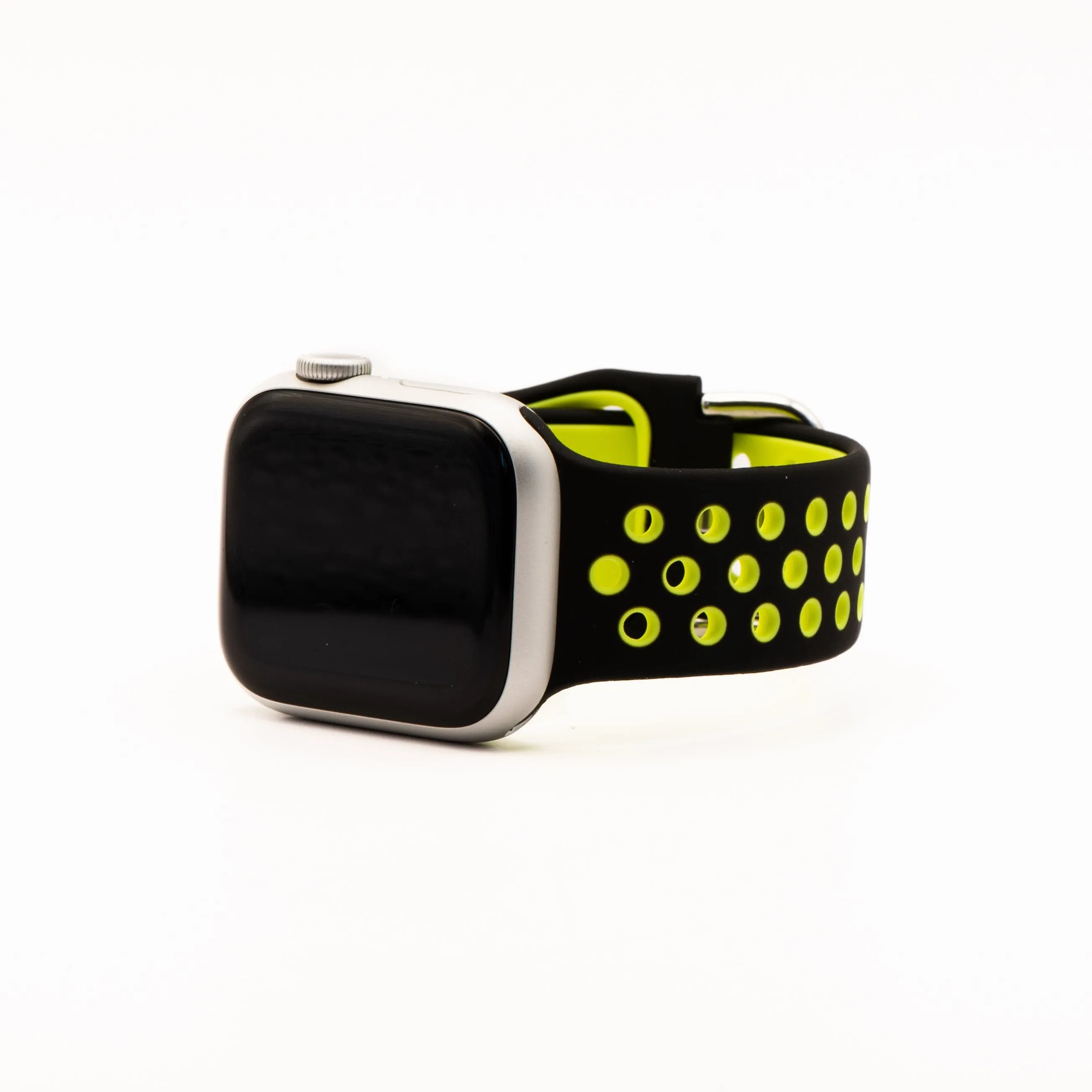 Apple Band - Silicone Sport Buckle - Black & Lime