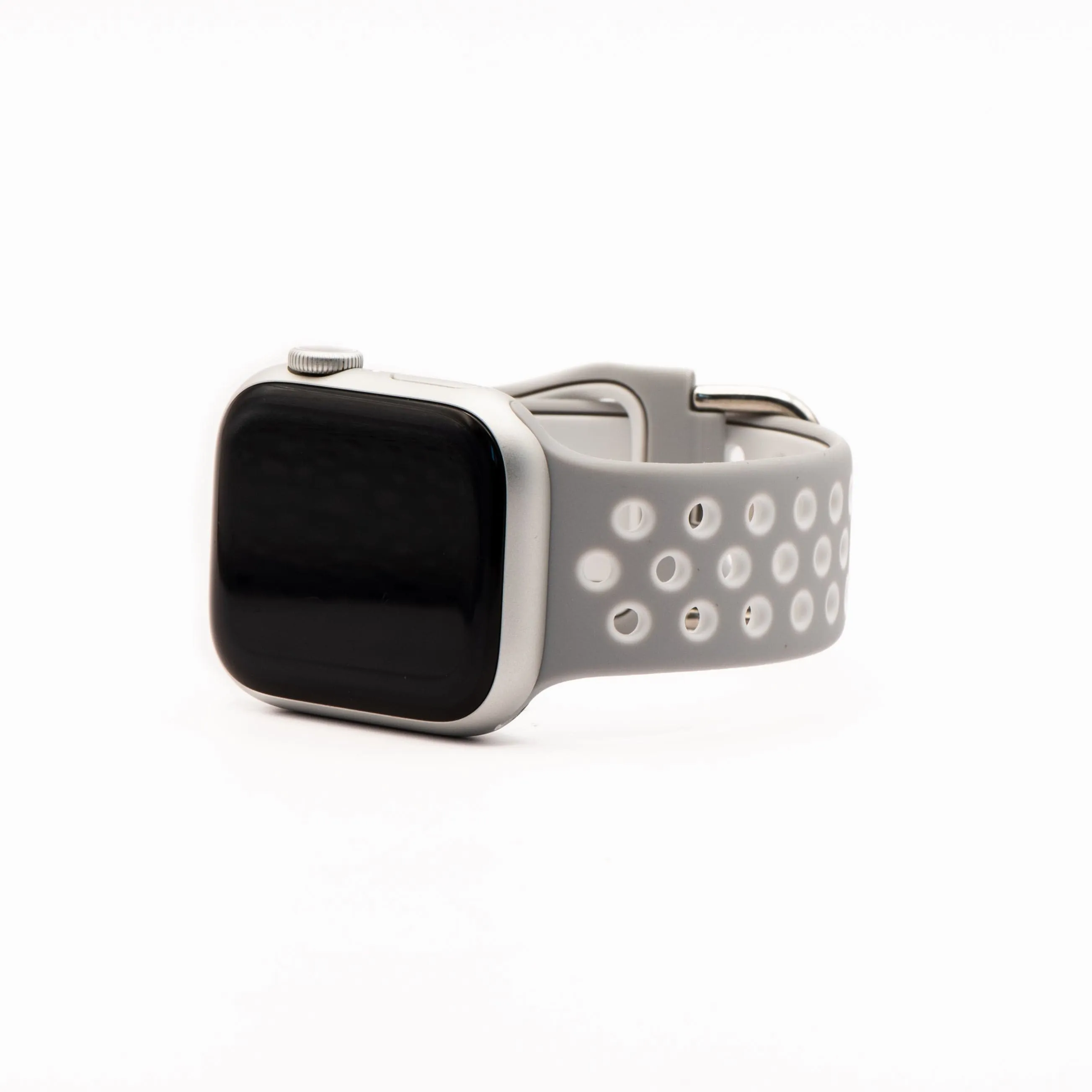 Apple Band - Silicone Sport Buckle - Gray & White