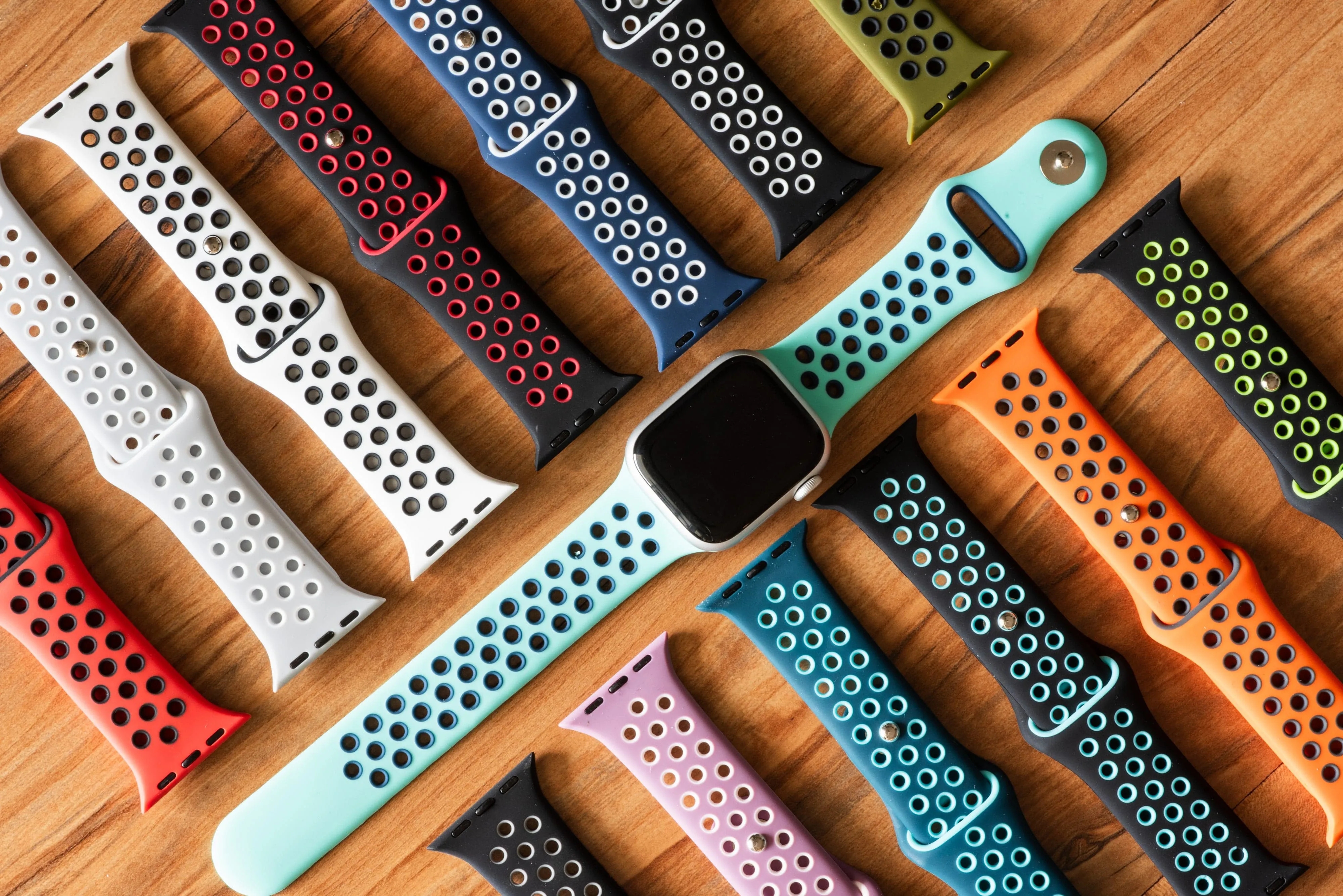 Apple Band Silicone Sport - White-Black
