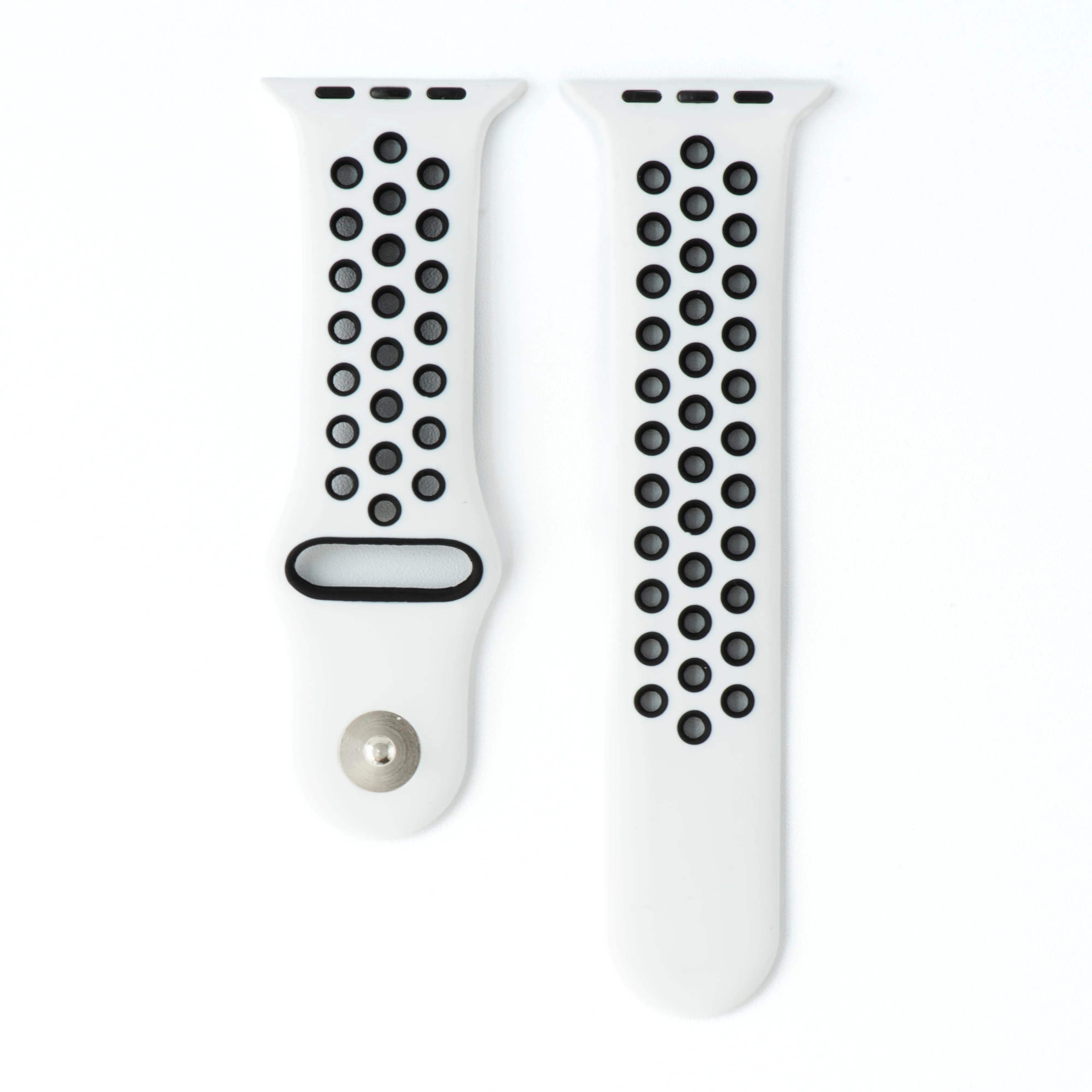 Apple Band Silicone Sport - White-Black