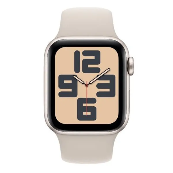 Apple Watch SE GPS   Cellular 44mm Starlight Aluminium Case with Starlight Sport Band - M/L