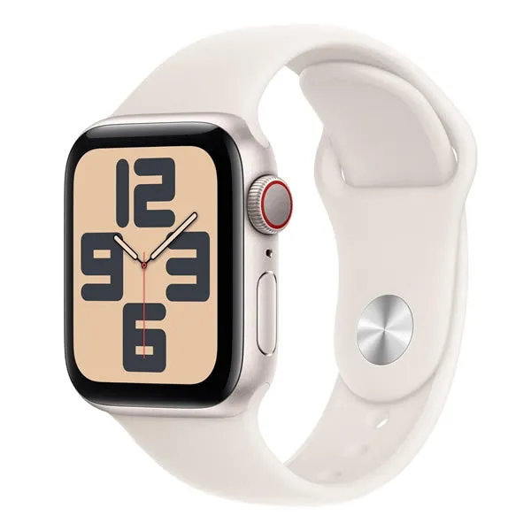 Apple Watch SE GPS   Cellular 44mm Starlight Aluminium Case with Starlight Sport Band - M/L