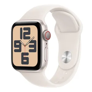 Apple Watch SE GPS   Cellular 44mm Starlight Aluminium Case with Starlight Sport Band - M/L