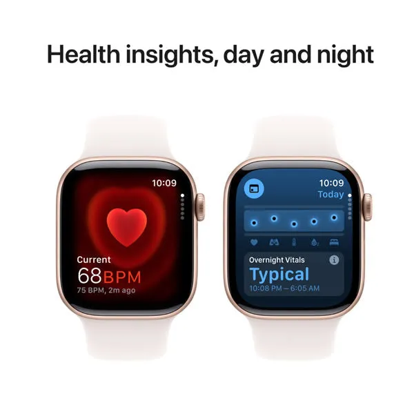 Apple Watch Series 10 GPS 42mm Rose Gold Aluminium Case with Light Blush Sport Band - M/L