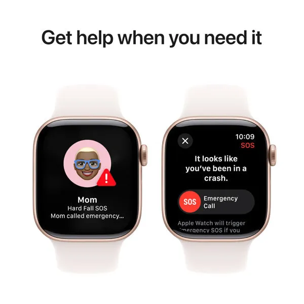 Apple Watch Series 10 GPS 42mm Rose Gold Aluminium Case with Light Blush Sport Band - M/L