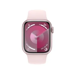 Apple Watch Series 9 GPS 41mm Pink Aluminium Case with Light Pink Sport Band - S/M