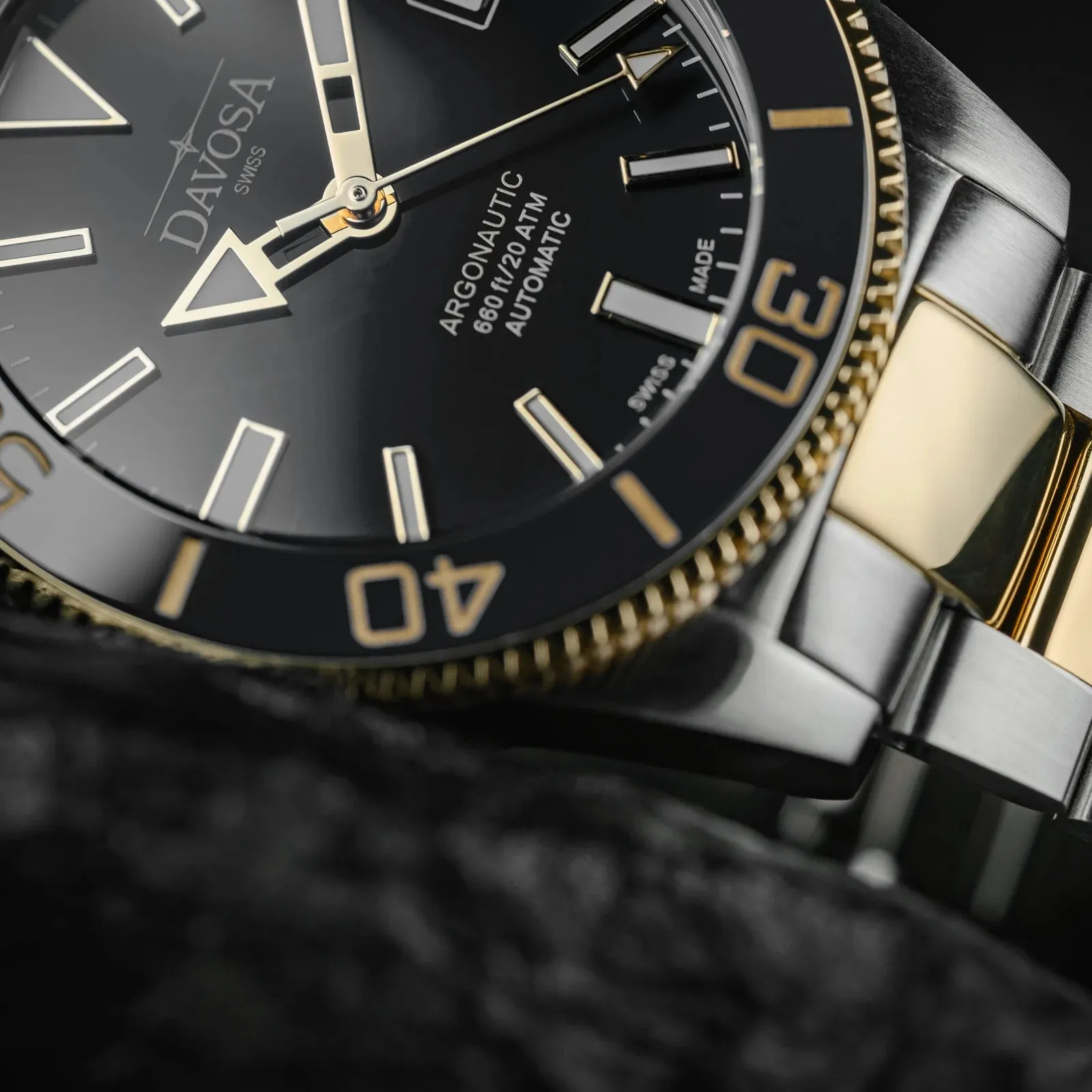 Argonautic 39 Automatic 200m Black Gold Men's Diver Watch 16153350