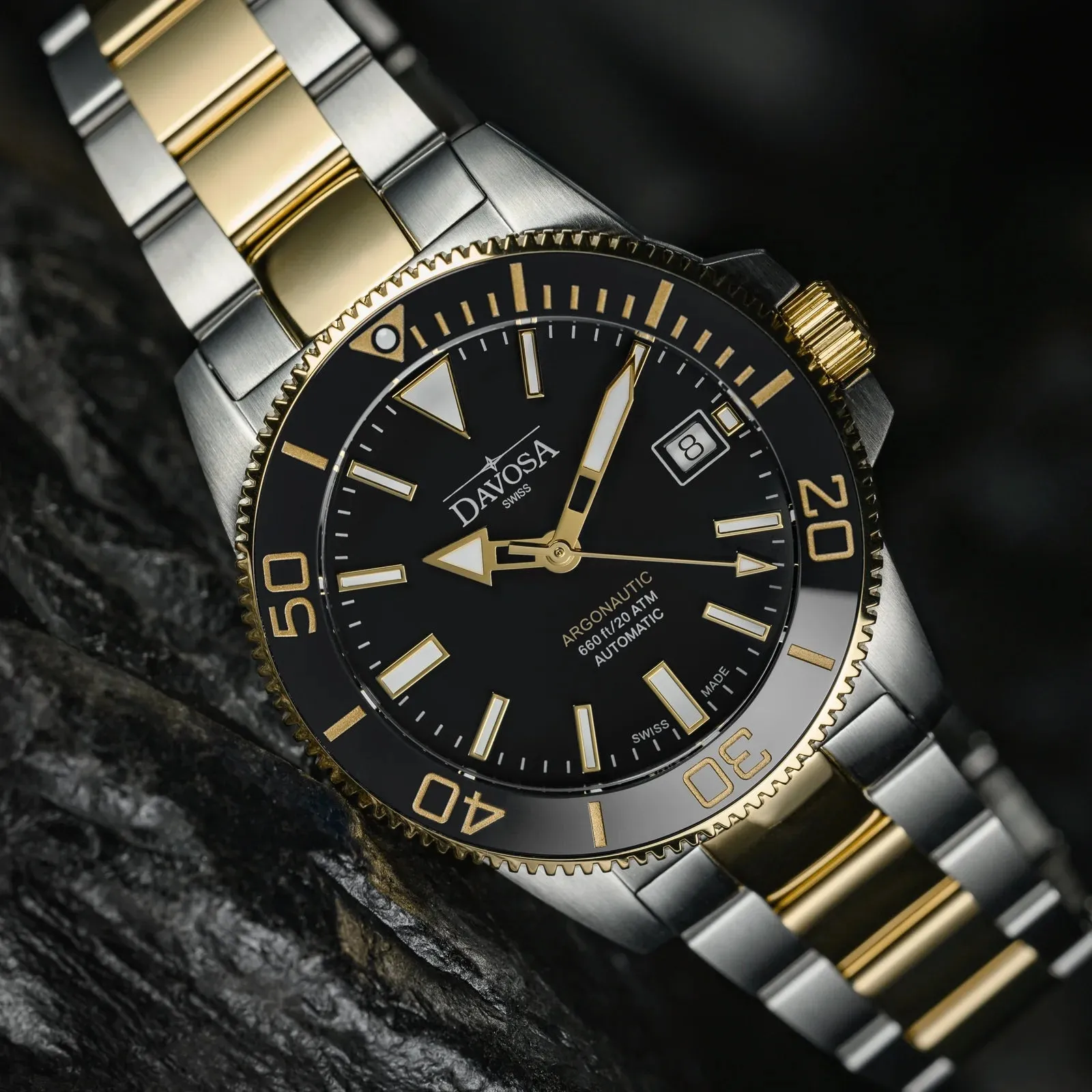 Argonautic 39 Automatic 200m Black Gold Men's Diver Watch 16153350