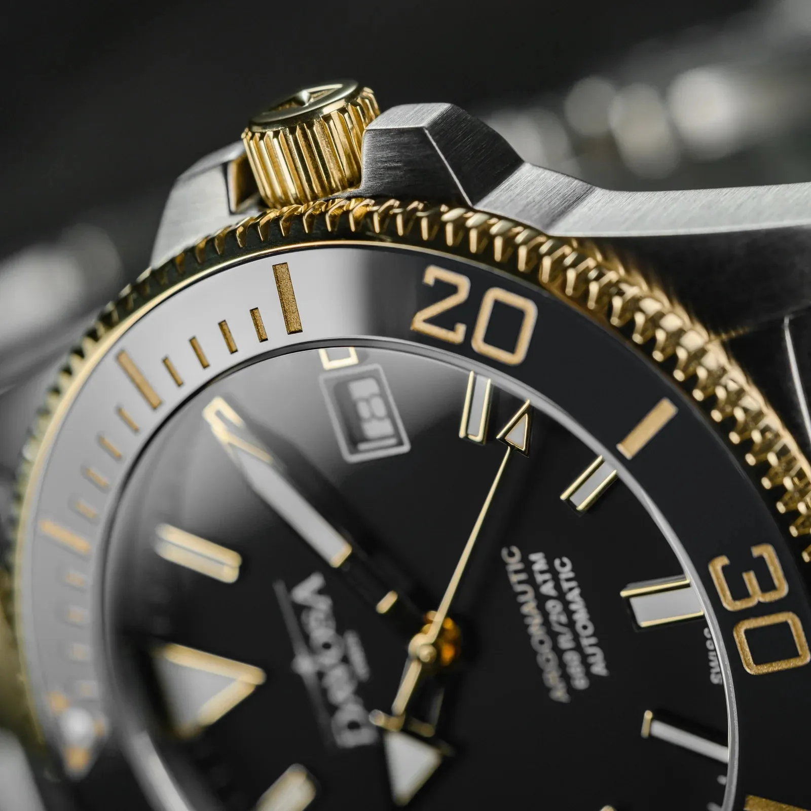 Argonautic 39 Automatic 200m Black Gold Men's Diver Watch 16153350