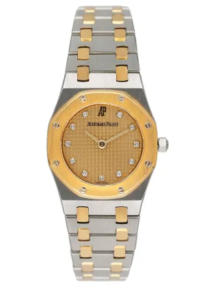 Audemars Piguet Royal Diamond Champagne Dial Two-Tone Ladies Watch