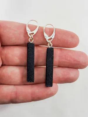 Bar Dangle Earrings - Black