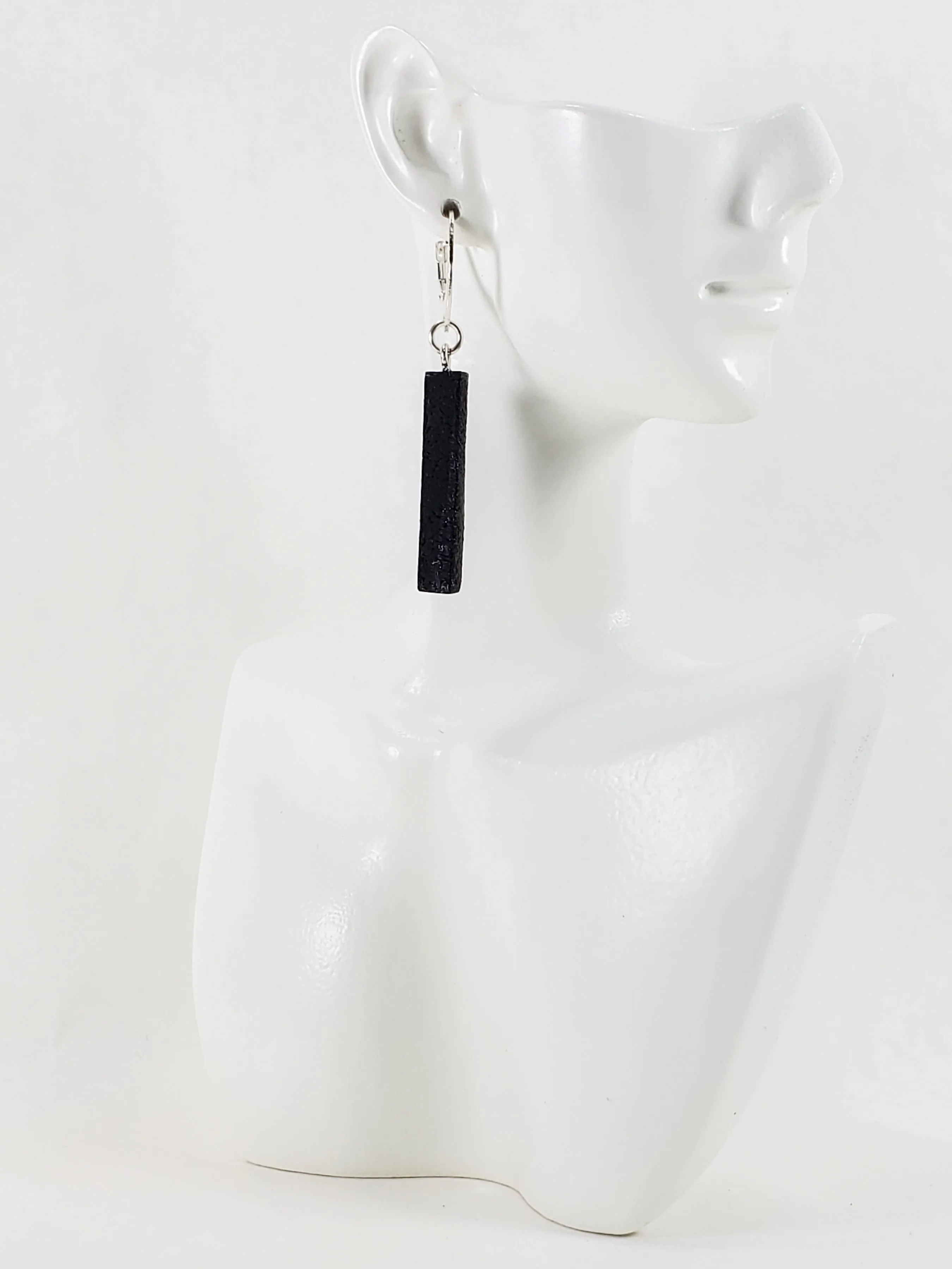 Bar Dangle Earrings - Black