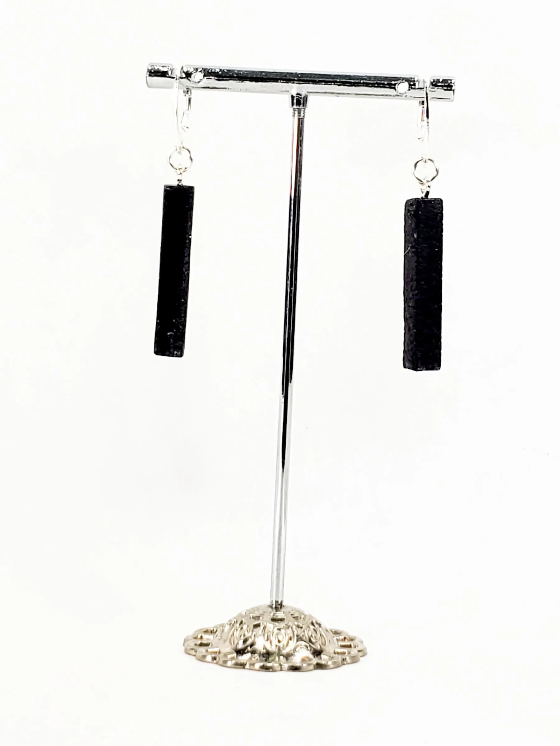 Bar Dangle Earrings - Black