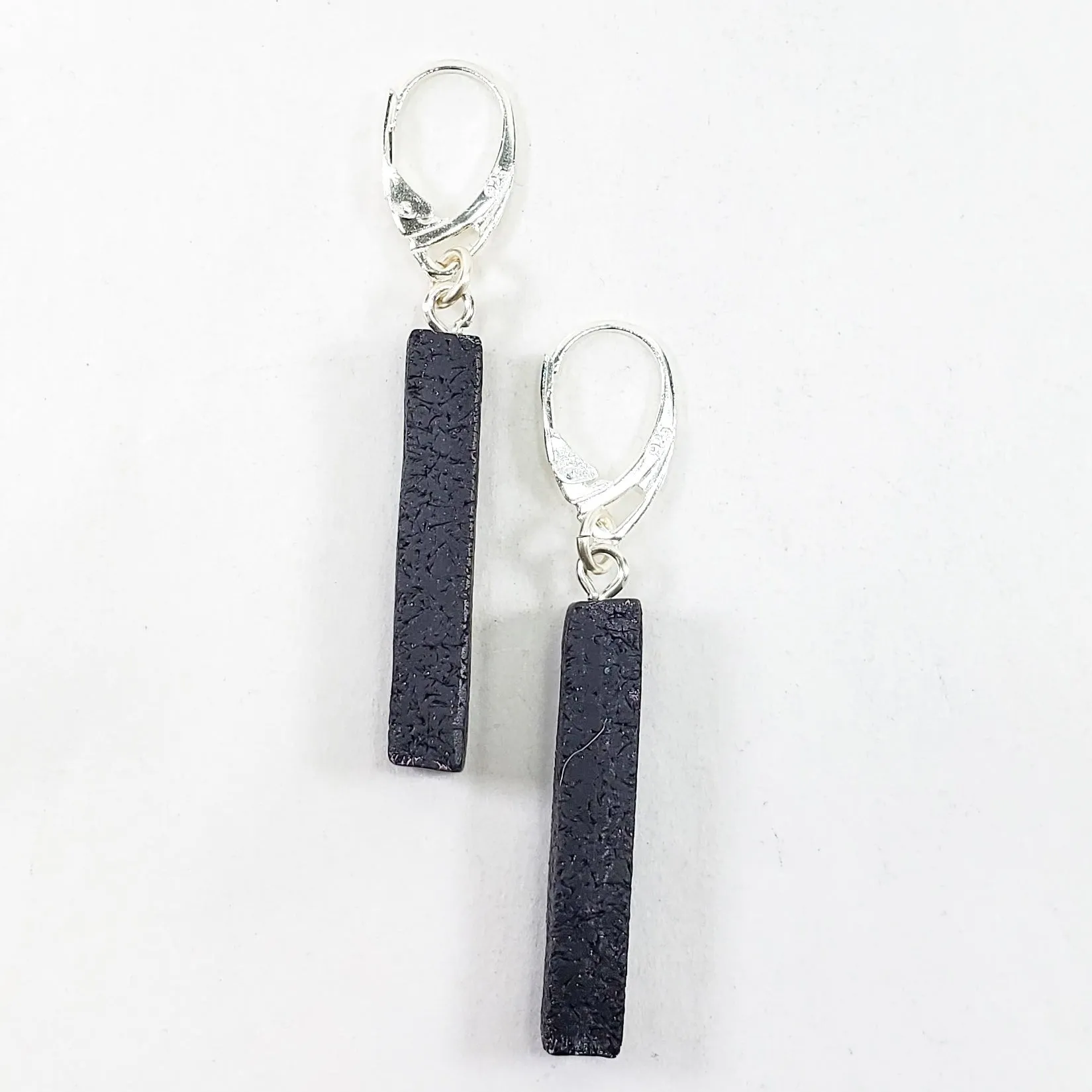 Bar Dangle Earrings - Black
