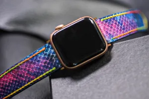 BESPOKE GENUINE GALAXY PYTHON APPLE LEATHER STRAP HDAW04