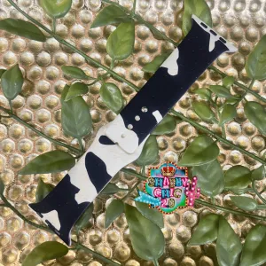 Black Cow Print Watchbands