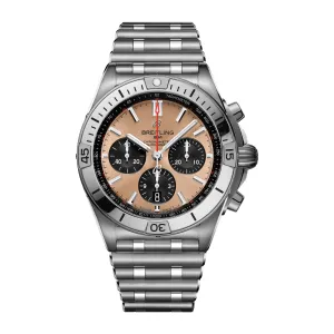 Breitling Chronomat B01 Watch, 42mm Orange Dial, AB0134101K1A1