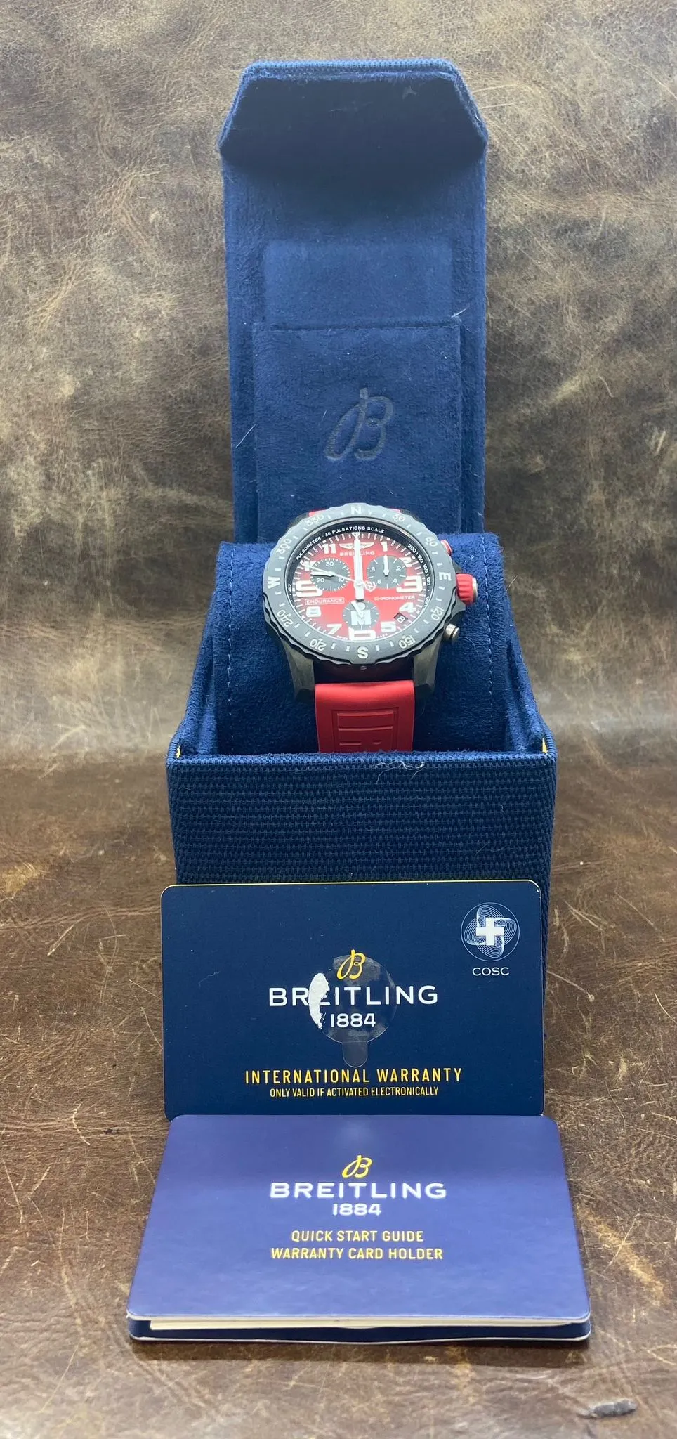 Breitling ENDURANCE PRO IronMan X82310 Red Dial SuperQuartz Men's Watch
