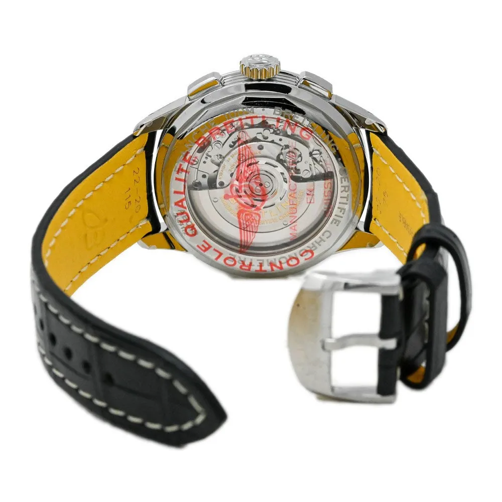 Breitling Men's Premier B01 Stainless Steel 43mm White Chronograph Dial Watch Reference #: AB0118