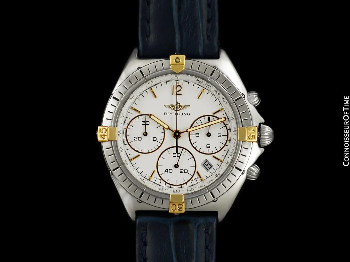 Breitling Windrider Chrono Sextant Mens Chronograph Watch, Stainless Steel & 18K Gold - B55045